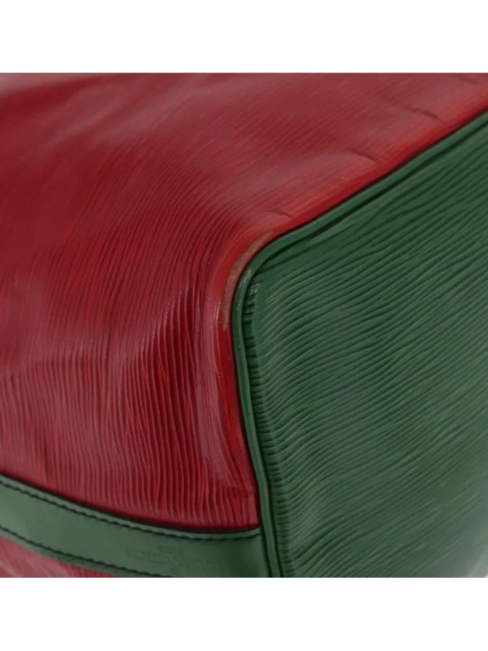 Authentic LOUIS VUITTON Epi Petit Noe Shoulder Bag Bicolor Green Red LV